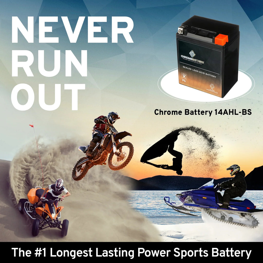 1992) Motorcycle for 210 1100cc (14ahl-bs - Years Ah, Gsx-r1100, Battery Suzuki Chrome (1986 Ytx14ahl-bs Volts,12 12 Cca) Battery