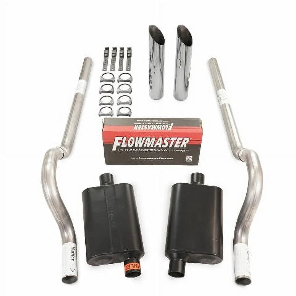 2.5" 40 Dual 62-74 Car Mopar Rear Exhaust B Body Flowmaster Exit Kit SW Series