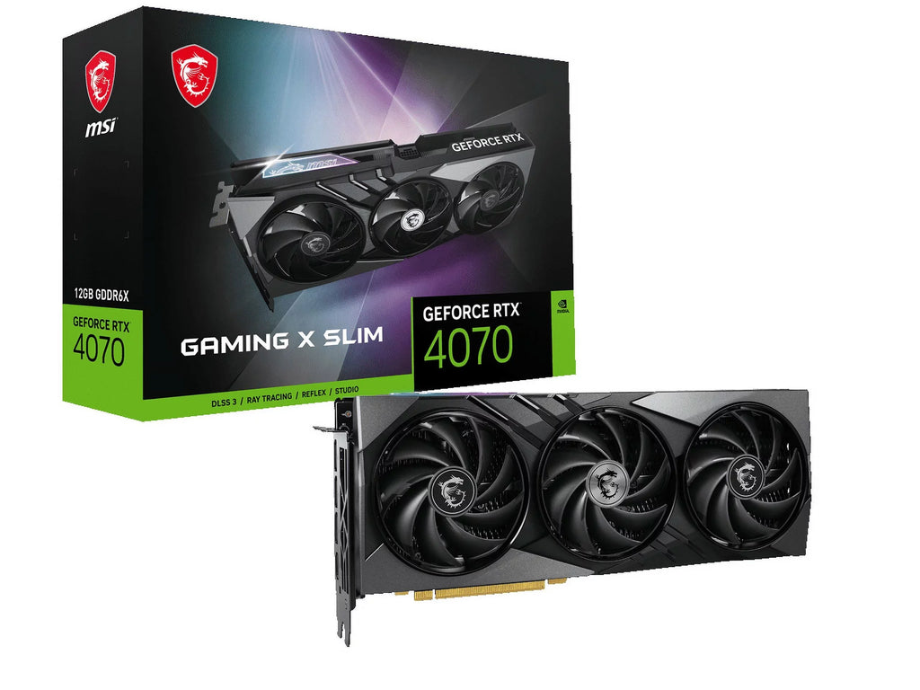 12GB Gaming 12G) Fan Card TORX GeForce Slim GDRR6X Architecture HDMI/DP 4070 Ada 4070 MSI Graphics Lovelace RTX 192-Bit X (RTX Gaming Nvlink 4.0