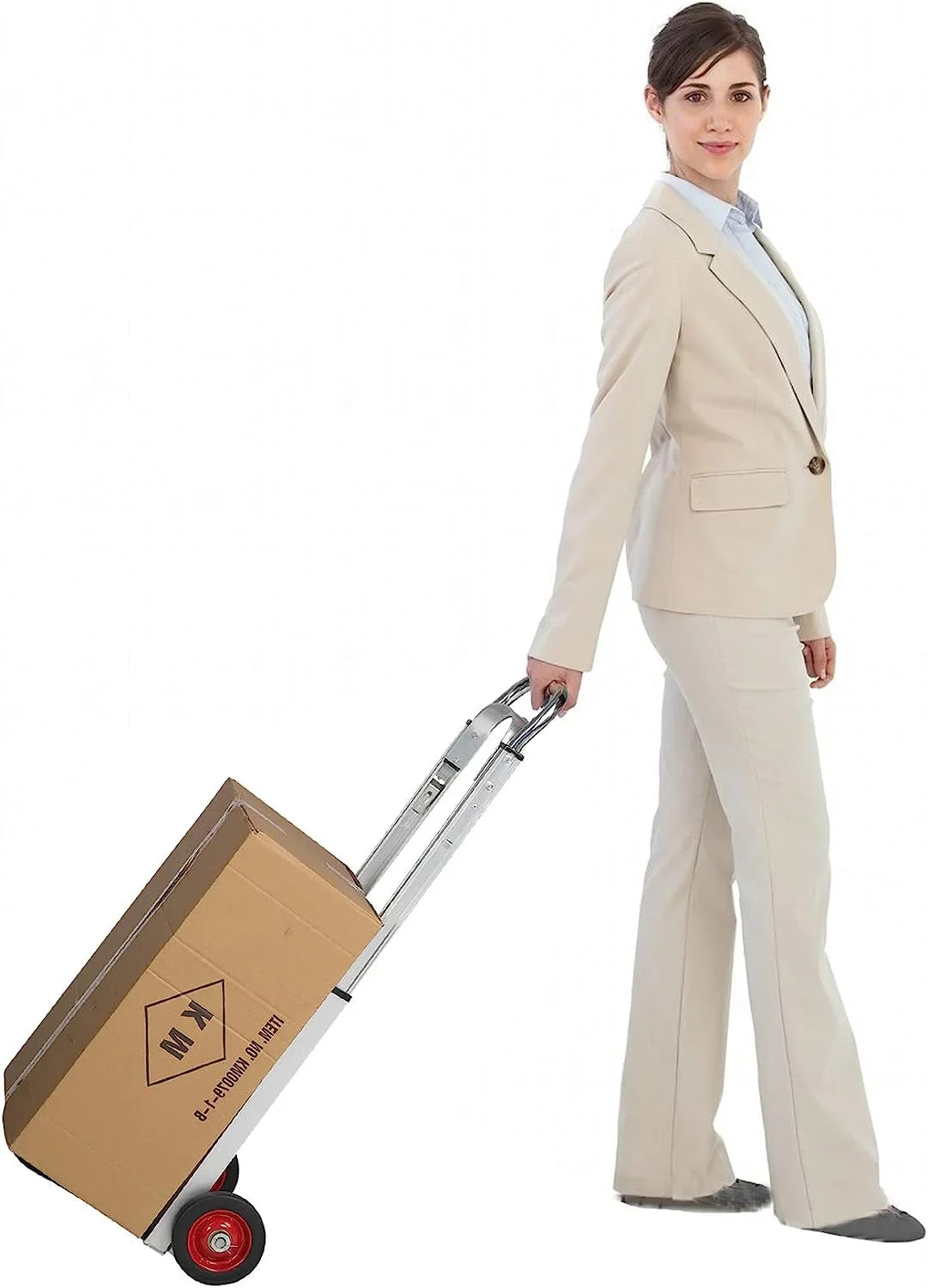 Luggage and Rubber Duty Travel, Wheels Foldable with Truck Portable Industrial Shopping or Cart Trolley Compact Aluminum Handle Hand Telescoping Heavy for