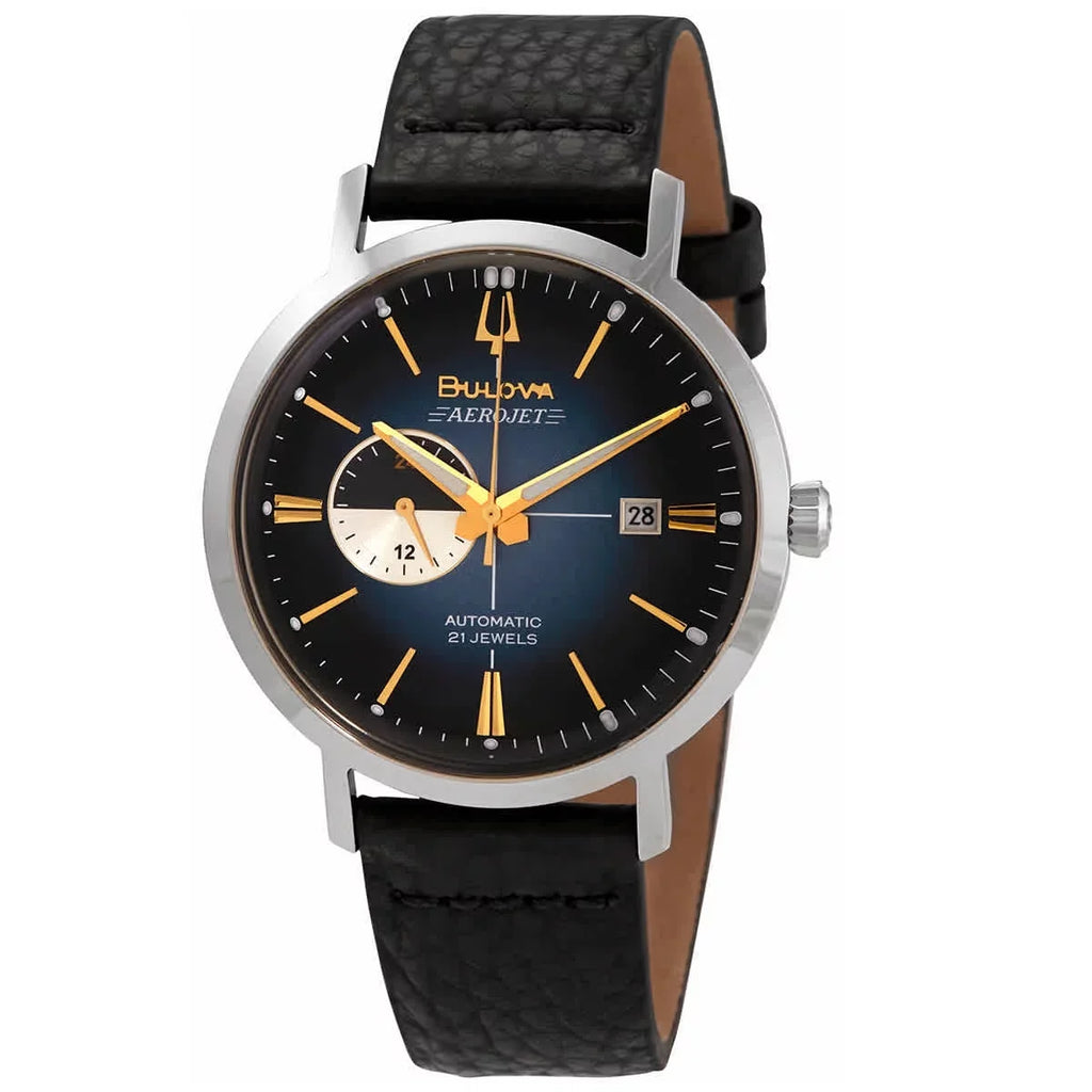 Sunray Chronograph 96B374 Aerojet Automatic Bulova Watch Men's Blue Dial