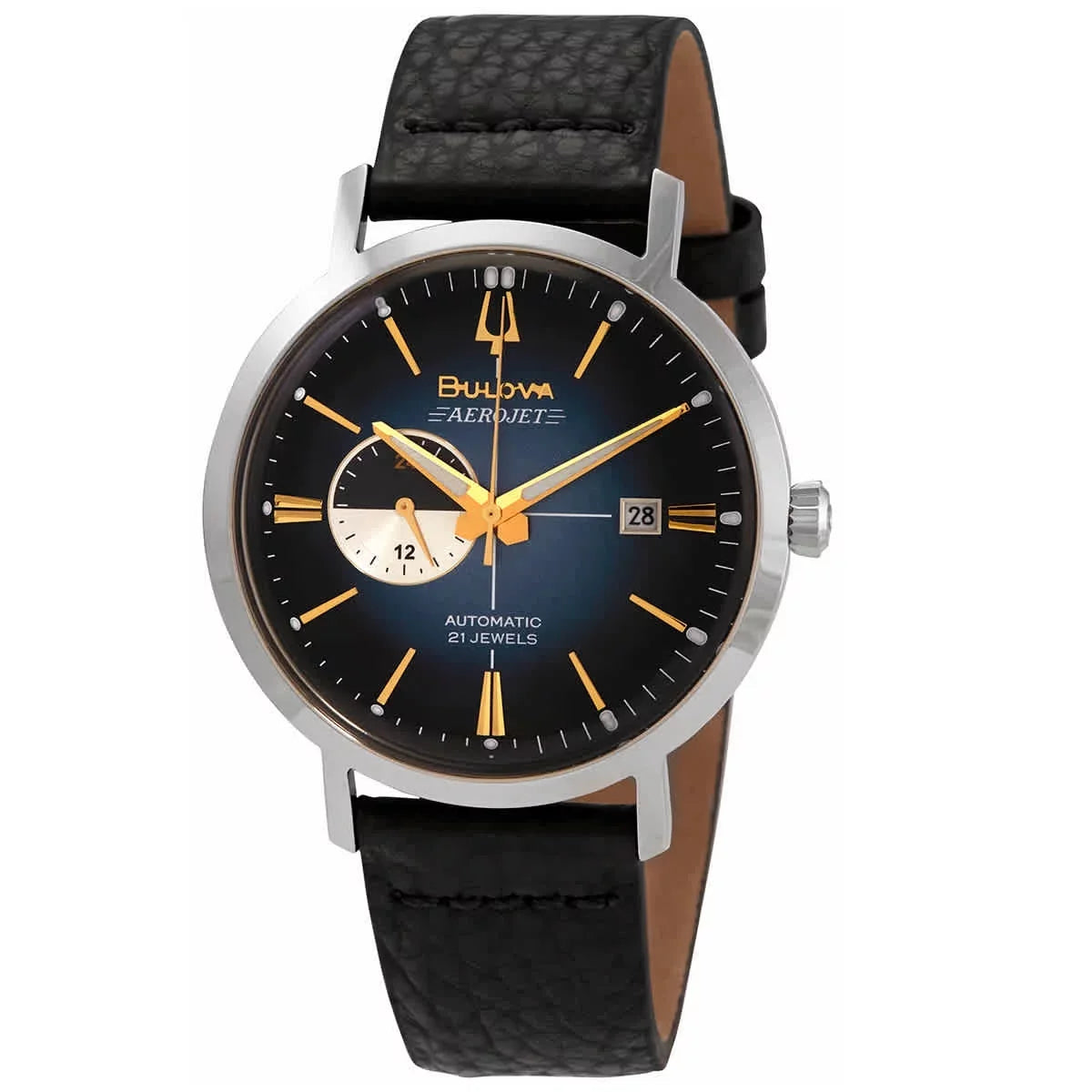 Sunray Chronograph 96B374 Aerojet Automatic Bulova Watch Men's Blue Dial