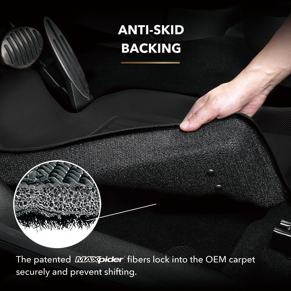 Mat - with (BLACK) KAGU MAXpider L 2022-2024 CHEROKEE compatible 3D Front GRAND JEEP Row Floor