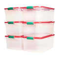 Quart Holiday Plastic Decor Pack with Latching 64 6 Lid, Storage Homz Bin