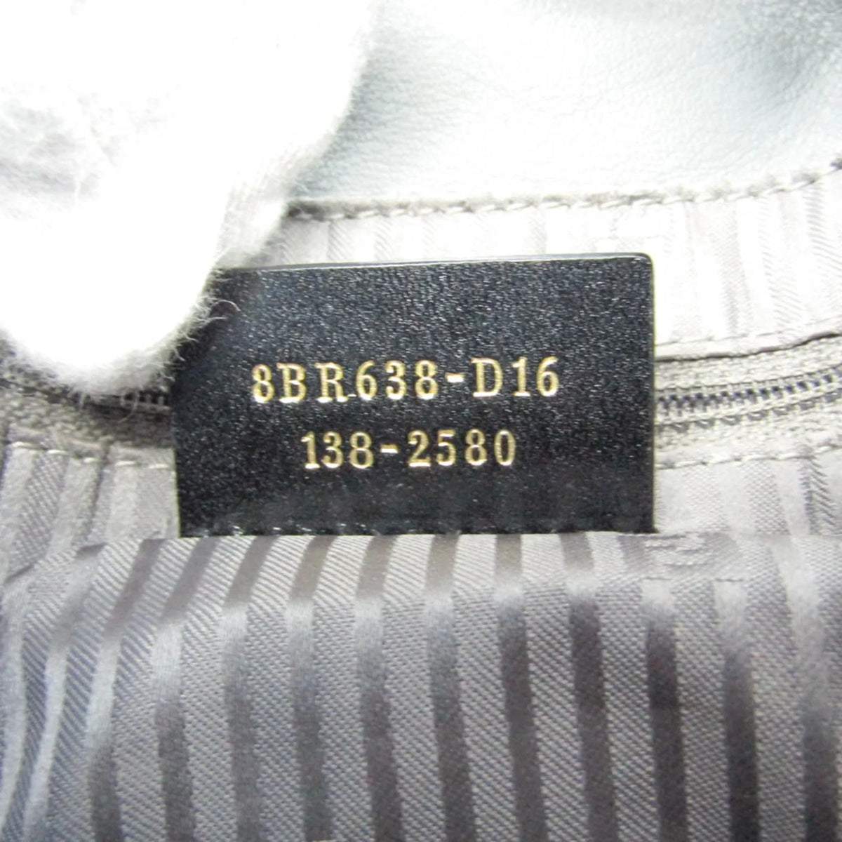 Leather Big Pre-Owned Mamma Shoulder (Good) Fendi Bucket 8BR638 Gray Women's Bag