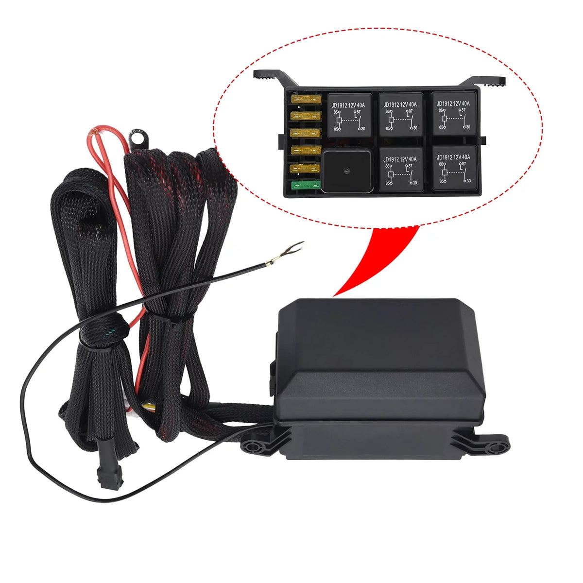 Pod Car Switch Switch Panel 6 Blue Multi-Function Control Toggle Truck Relay Gang Geloo Switch UTV ATV Offroad System Panel Circuit for Box LED Switch