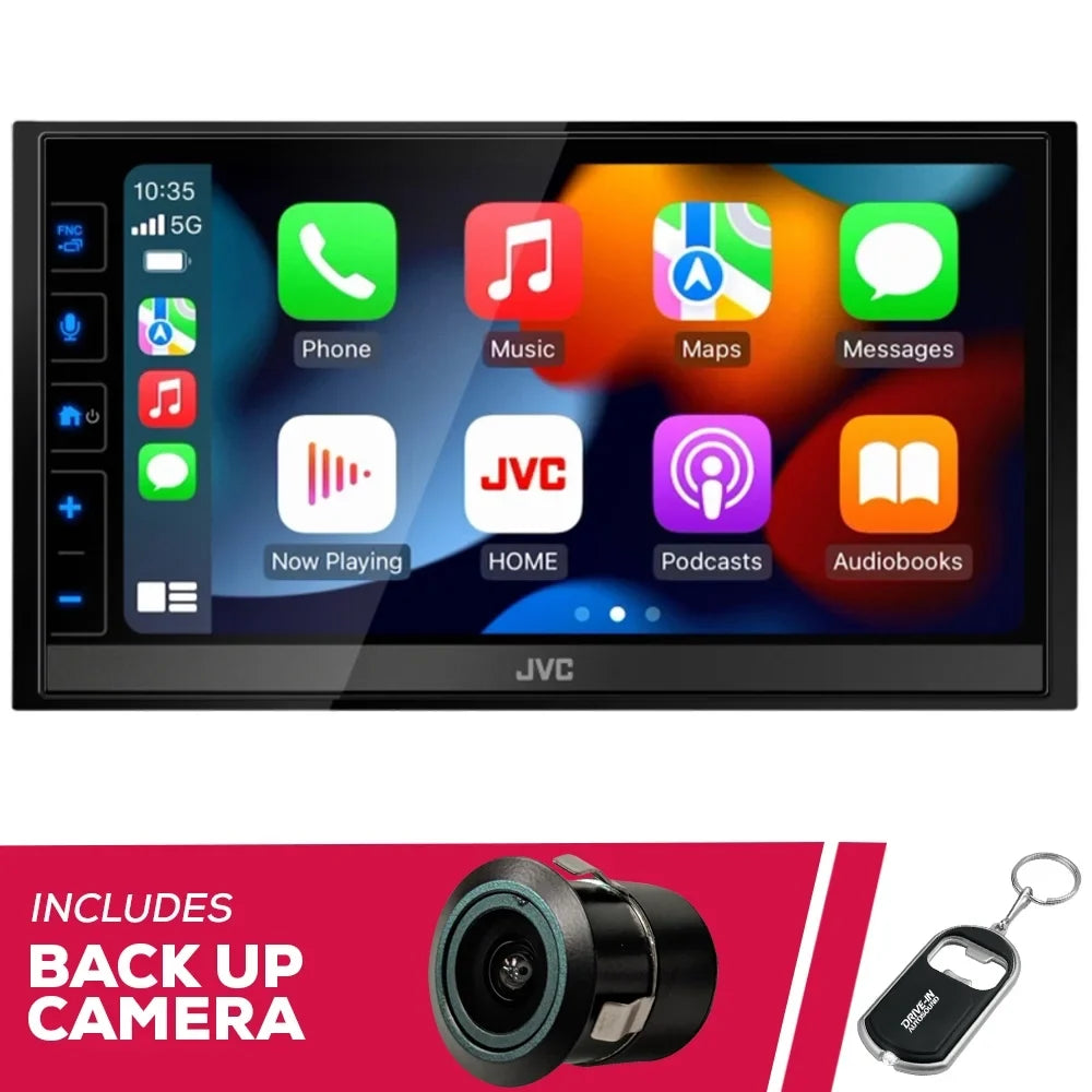 Bullet Shallow-Chassis Receiver JVC New Backup KW-M785BW w/ Camera Multimedia 6.8"