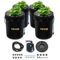 DWC Leafy Water Kit, Pump, Stone Grow Vegetables Indicator for 4-Bucket 5-Gallon, & Hydroponic System with Level Indoor/Outdoor VEVOR Air
