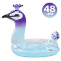 | Fast Pool Pool Kids Inch Designed Summer Valves Beach Party Inflatable Glitter for 48 Lounge Raft Toys Float Swimming with Calla Decorations Peacock