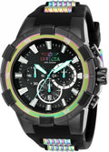 Iridescent Watch & 23691 Black Chronograph Finish Invicta Men's 51mm Aviator