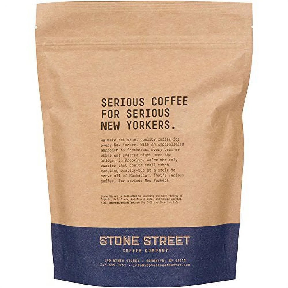 Cold Coffee, Ground, Colombian, Acid, Street Natural Nut Flavor, Low Coarse 1lb Roast Caramel 100% Stone Gourmet Brew Flavored Dark