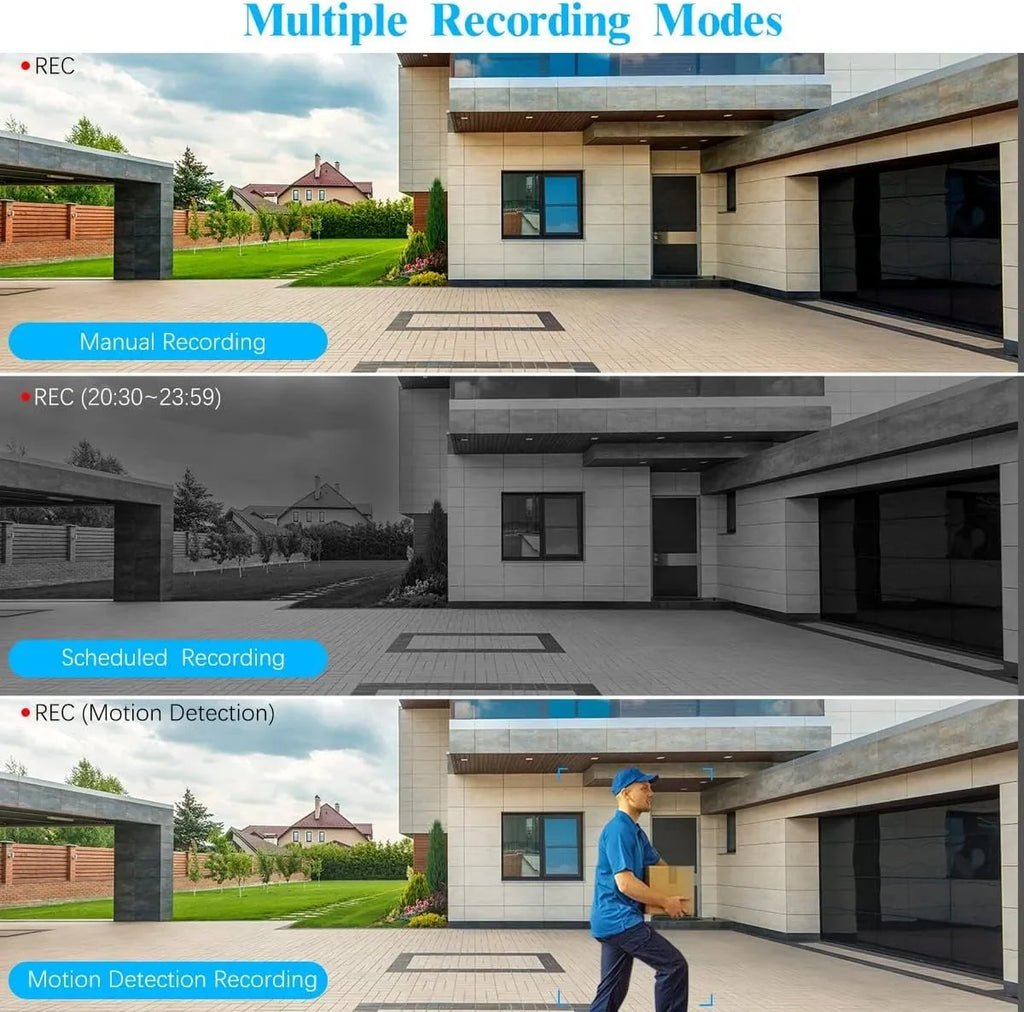 pre-installed 2TB Security {100% Solar 2K Wire-free Home 6pcs 8-channel system, OOSSXX 3.0MP System}, by Drive Wireless solar Camera Surveillance with Hard NVR, cameras