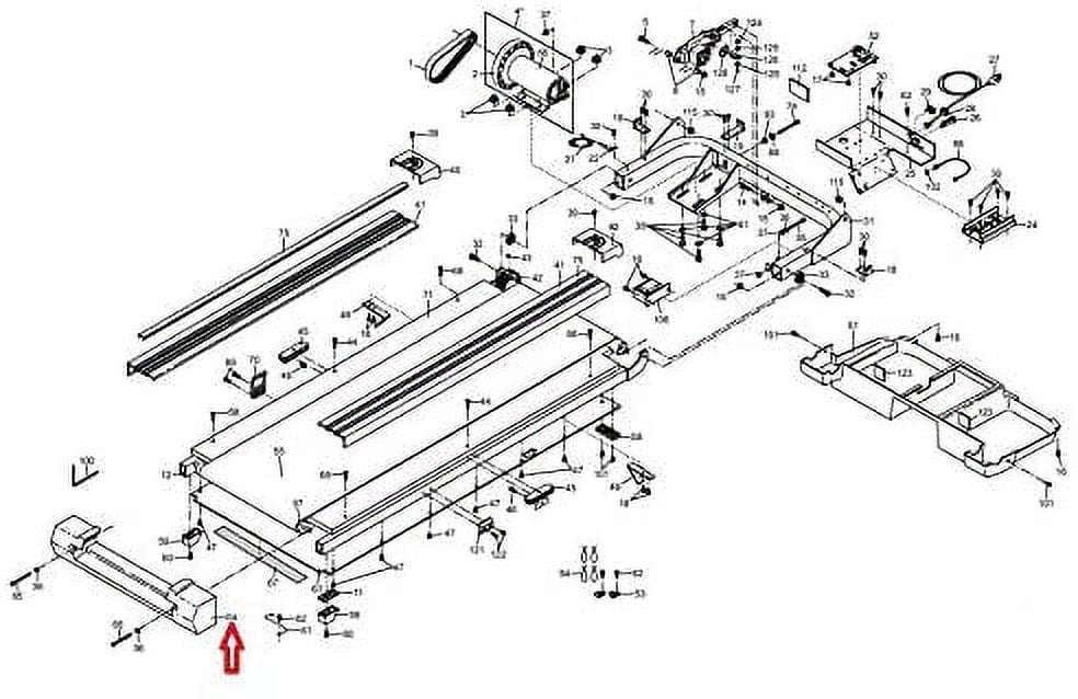 Proform Treadmill Roller Endcap Healthrider 157004 Weslo 161702 Image with Rear Works