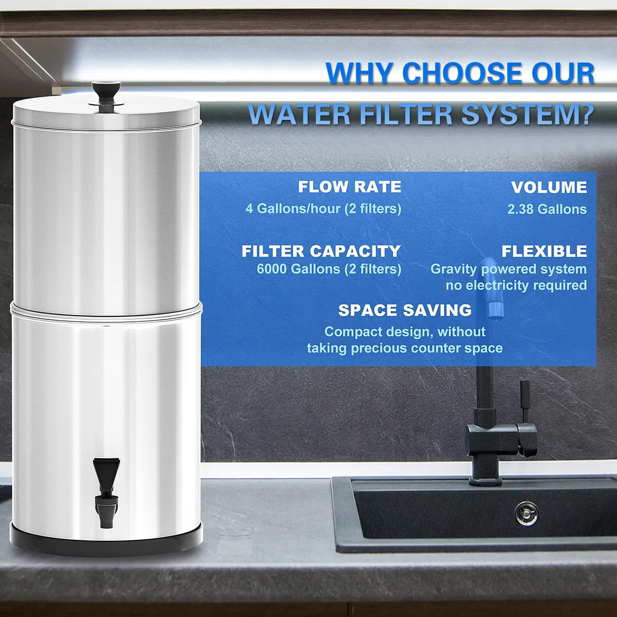 Water Water Outdoor Purifier,Water Spirastell Bucket Filter 2.9 Filter