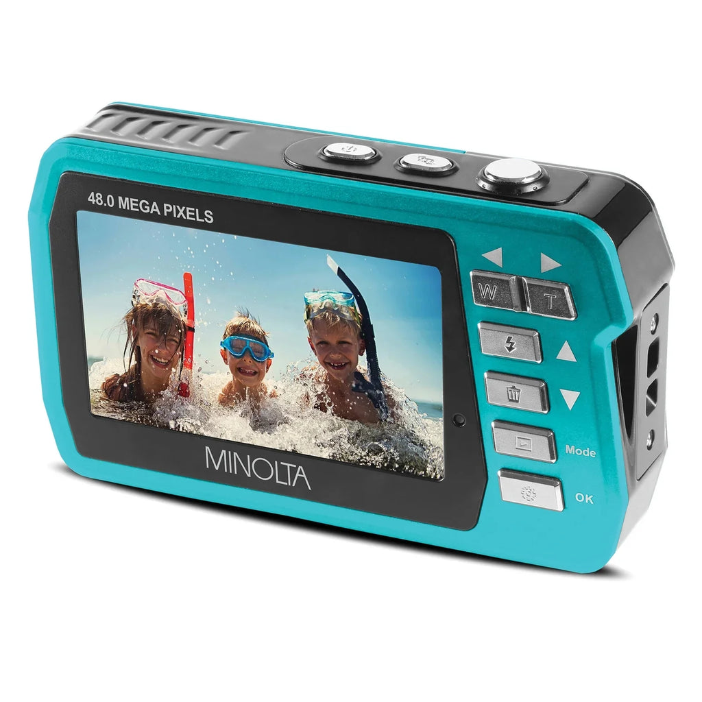 48.0-Megapixel MN40WP-BL (Blue) Waterproof Camera Minolta Digital