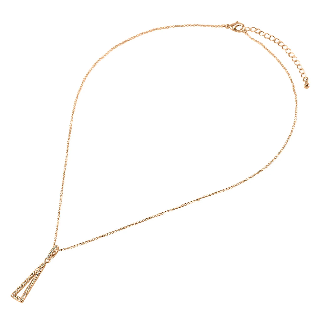 Boutique Teens Pendant Triangle Box Blue Necklace Cubic for Zirconia Drop Gold Plated Inc Rose Women,