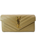 De SAINT Pre-owned Grain Beige YVES LAURENT Monogram Poudre Wallet
