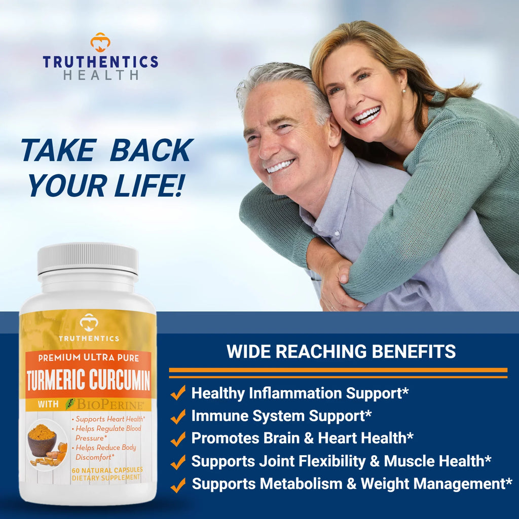 Turmeric - Each Fish Triple 3 Strength Omega Curcumin with Plus Oil Bundle Bioperine Count 60 650mg Truthentics