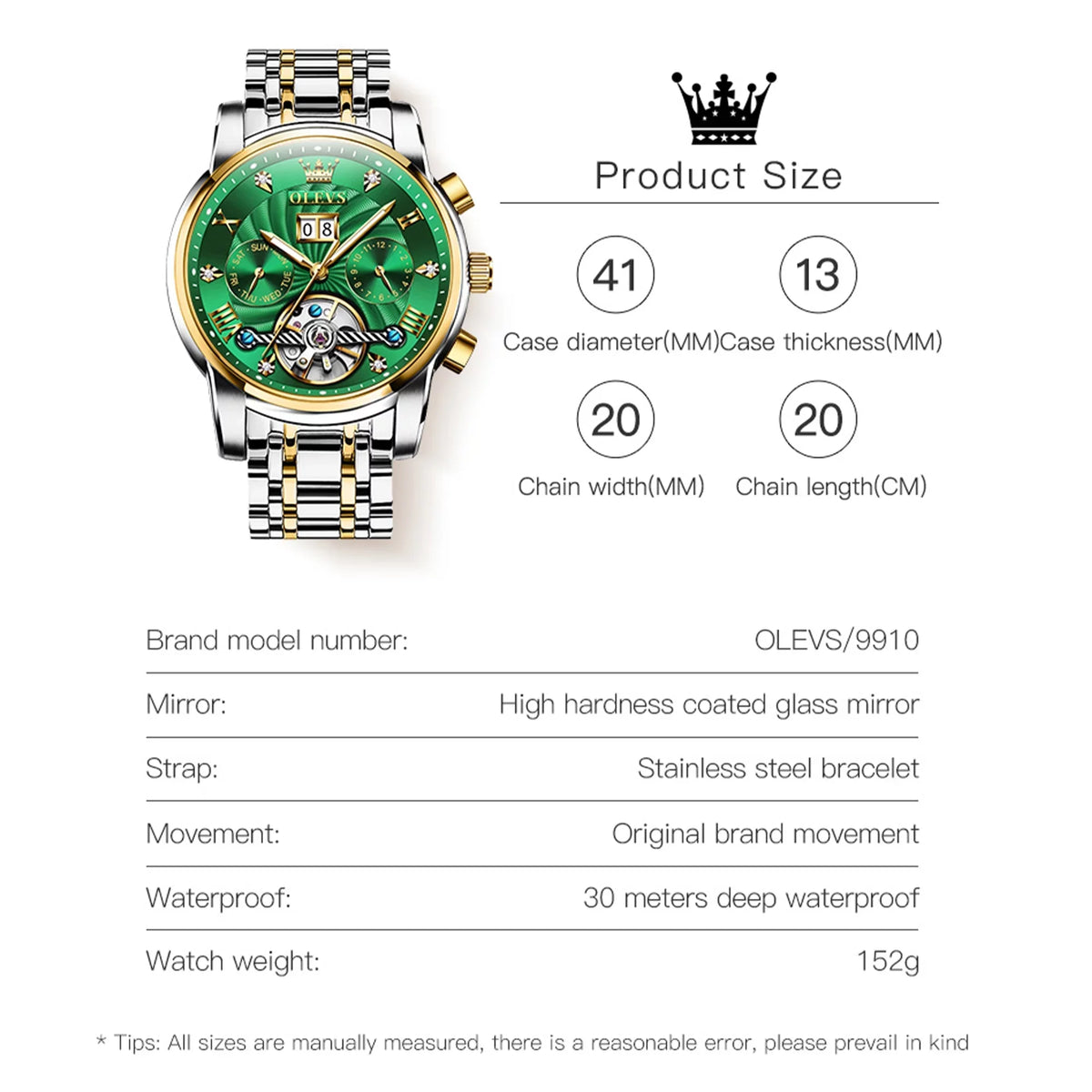 Diamond Watches Luxury Dress Mens Stainless Steel Skeleton OLEVS Automatic Watches Men Self-Winding for Band Business
