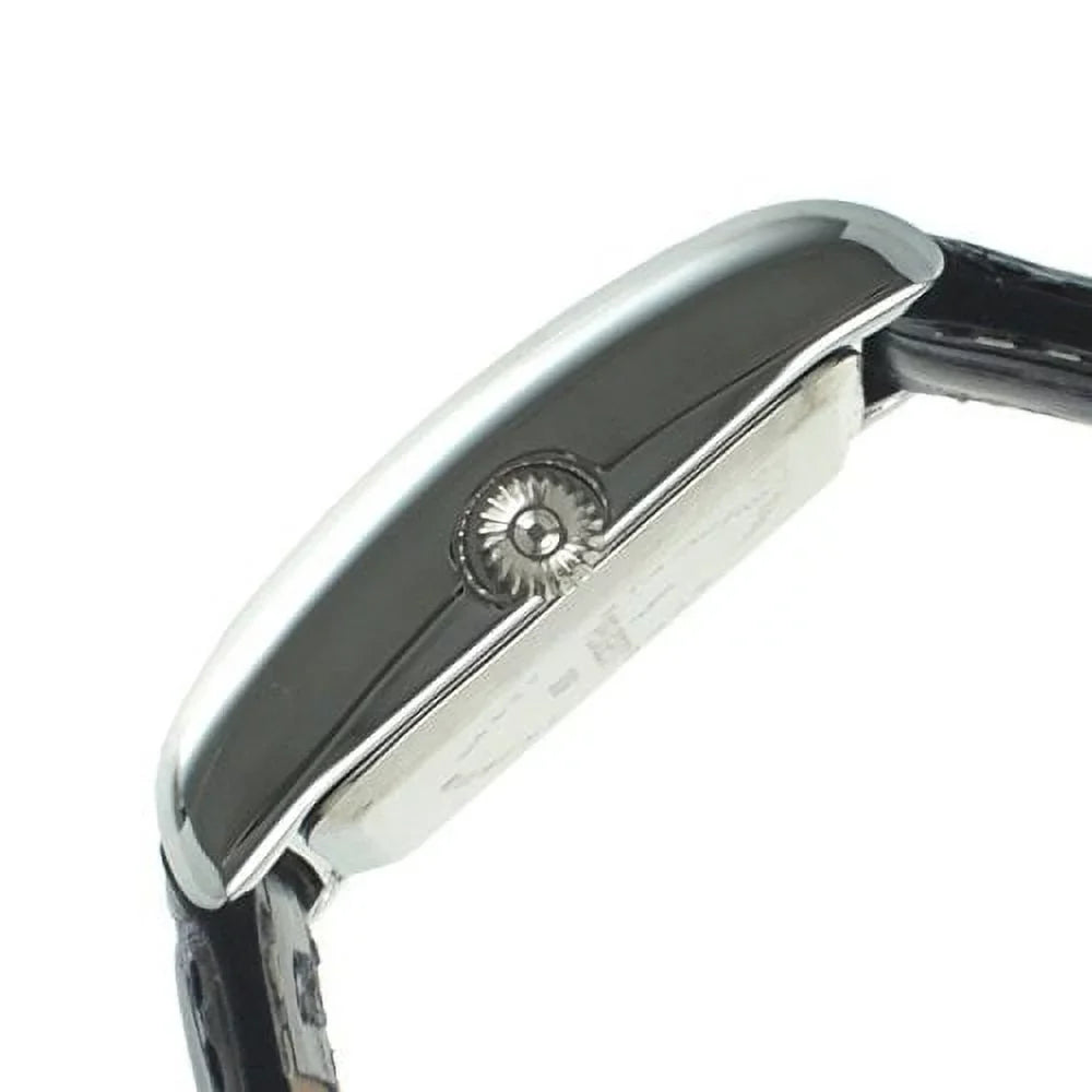 roman women's 3036bl watch silver peugeot numeral tank band blue leather