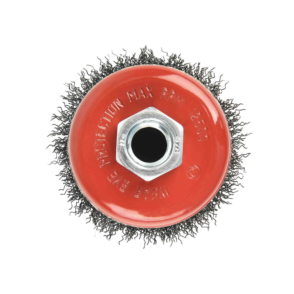 Grinders, Brush, Pack Brush, 4 Knotted Cup Wire 4 Wheel Wire Twist for 5/8"-11 Inch UNC Twist