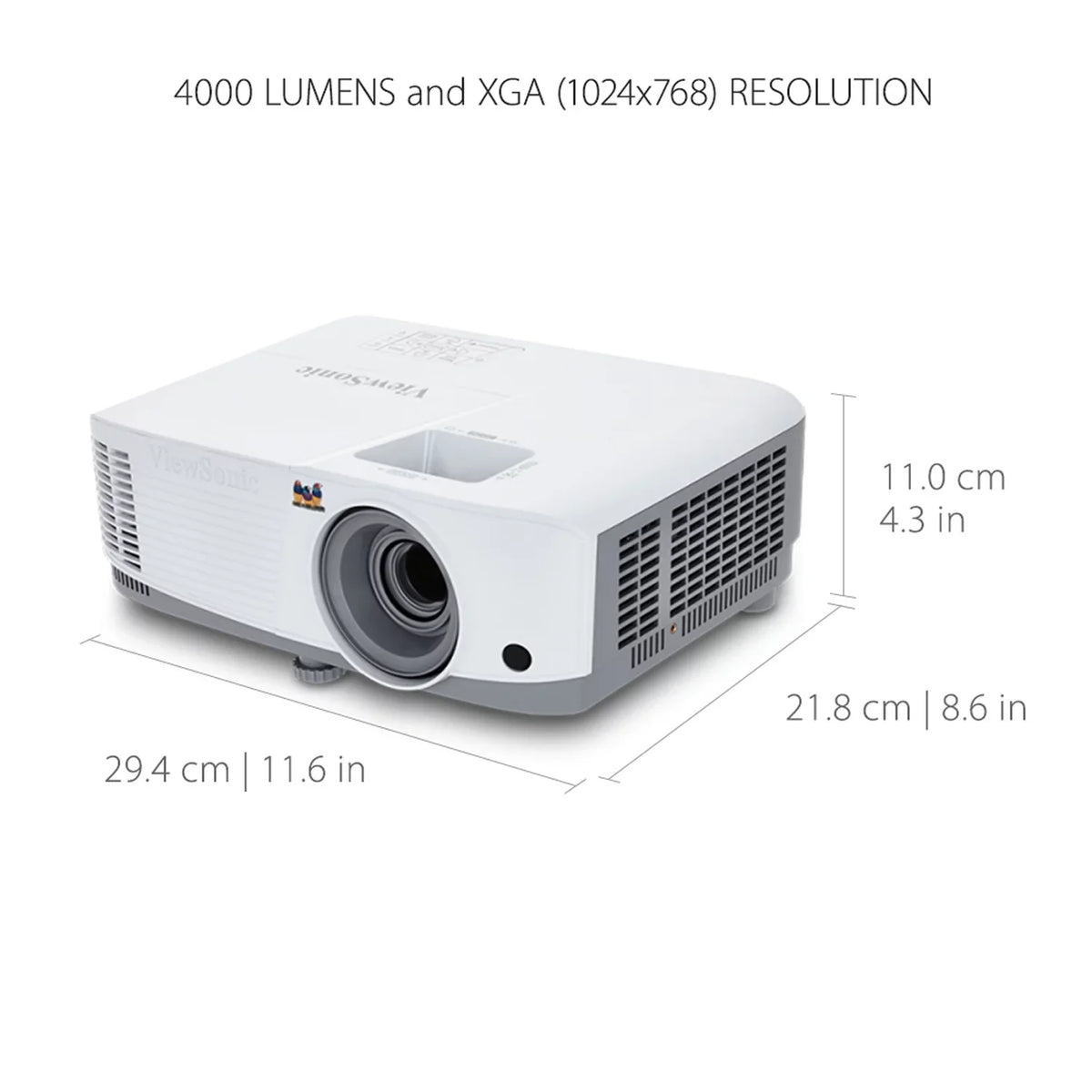 Office Vertical and (Pre-Owned) PG707X for XGA Horizon ViewSonic Lumens 4000 Keystone Projector and Home