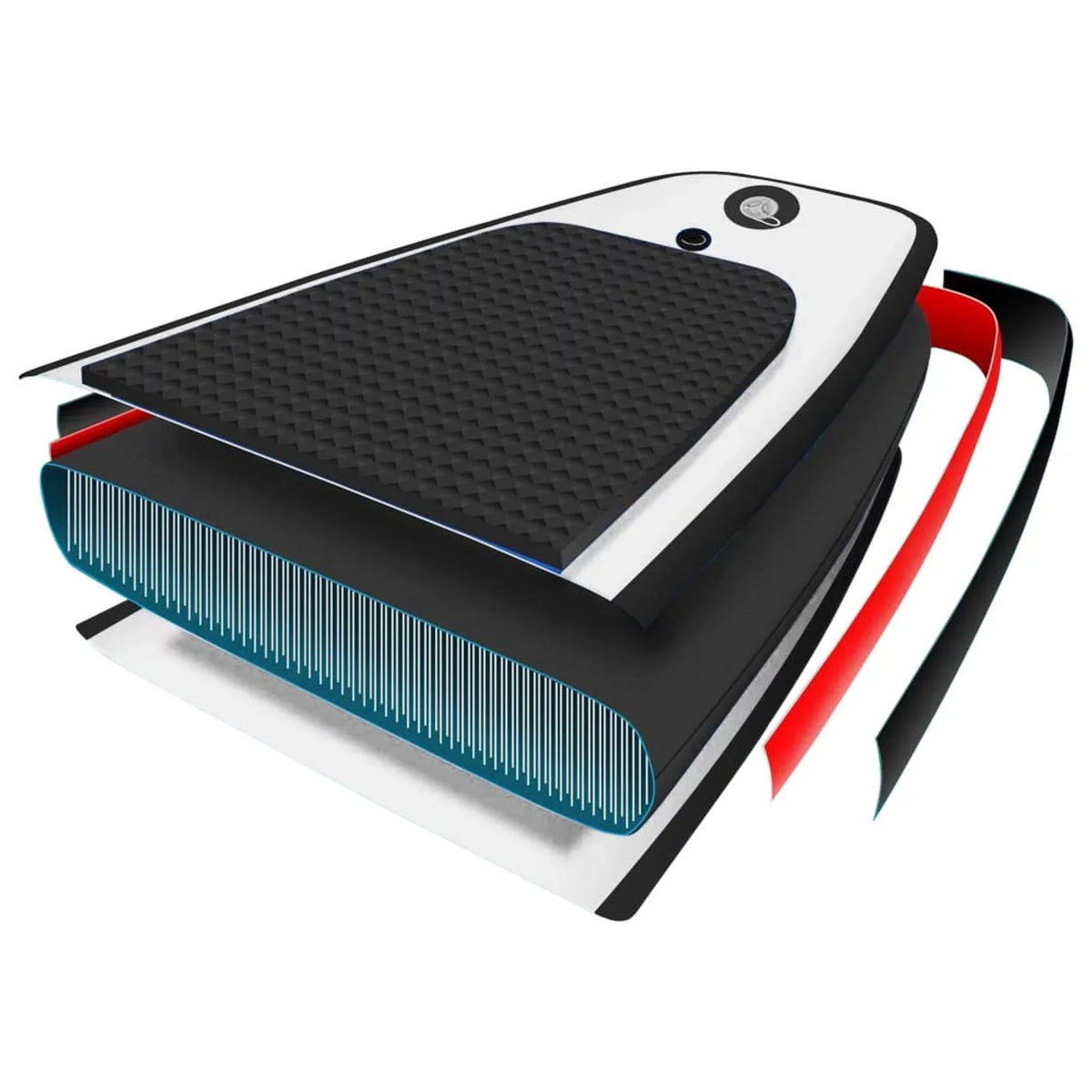 Inflatable White Paddleboard and Set Black Walmeck
