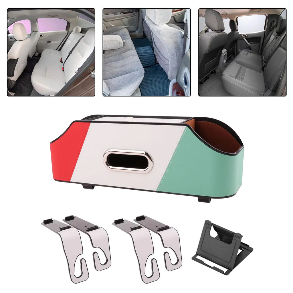 Holder Style Leather Organizer Road Detachable Keep B Tissue Holder Storage Universal Cup Back PU Tidy Phone with Holder Trips Seat Travel Car