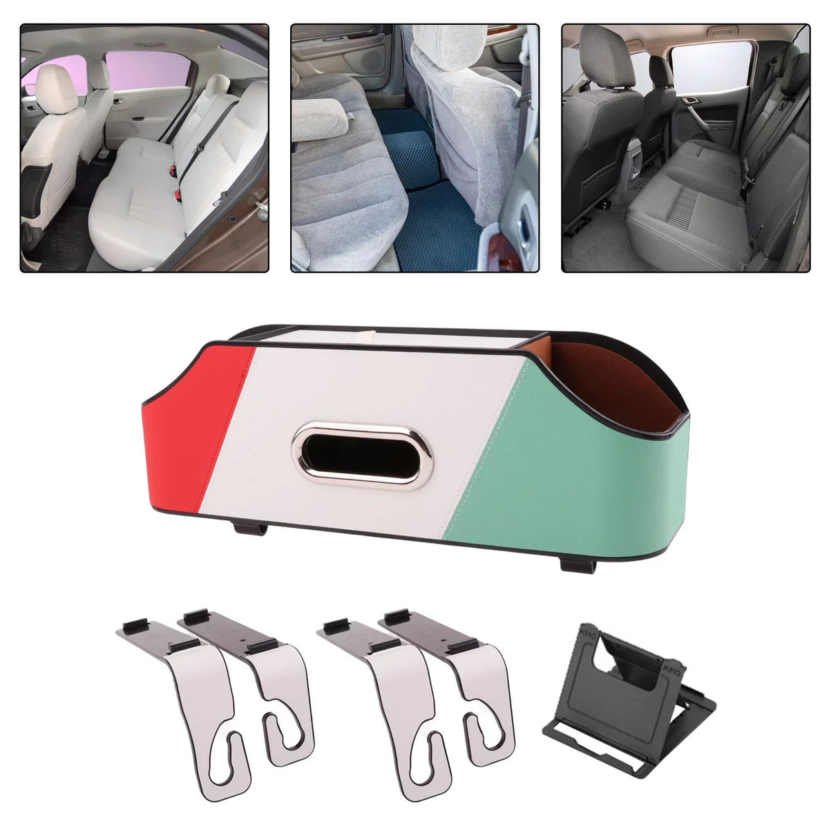 Holder Style Leather Organizer Road Detachable Keep B Tissue Holder Storage Universal Cup Back PU Tidy Phone with Holder Trips Seat Travel Car