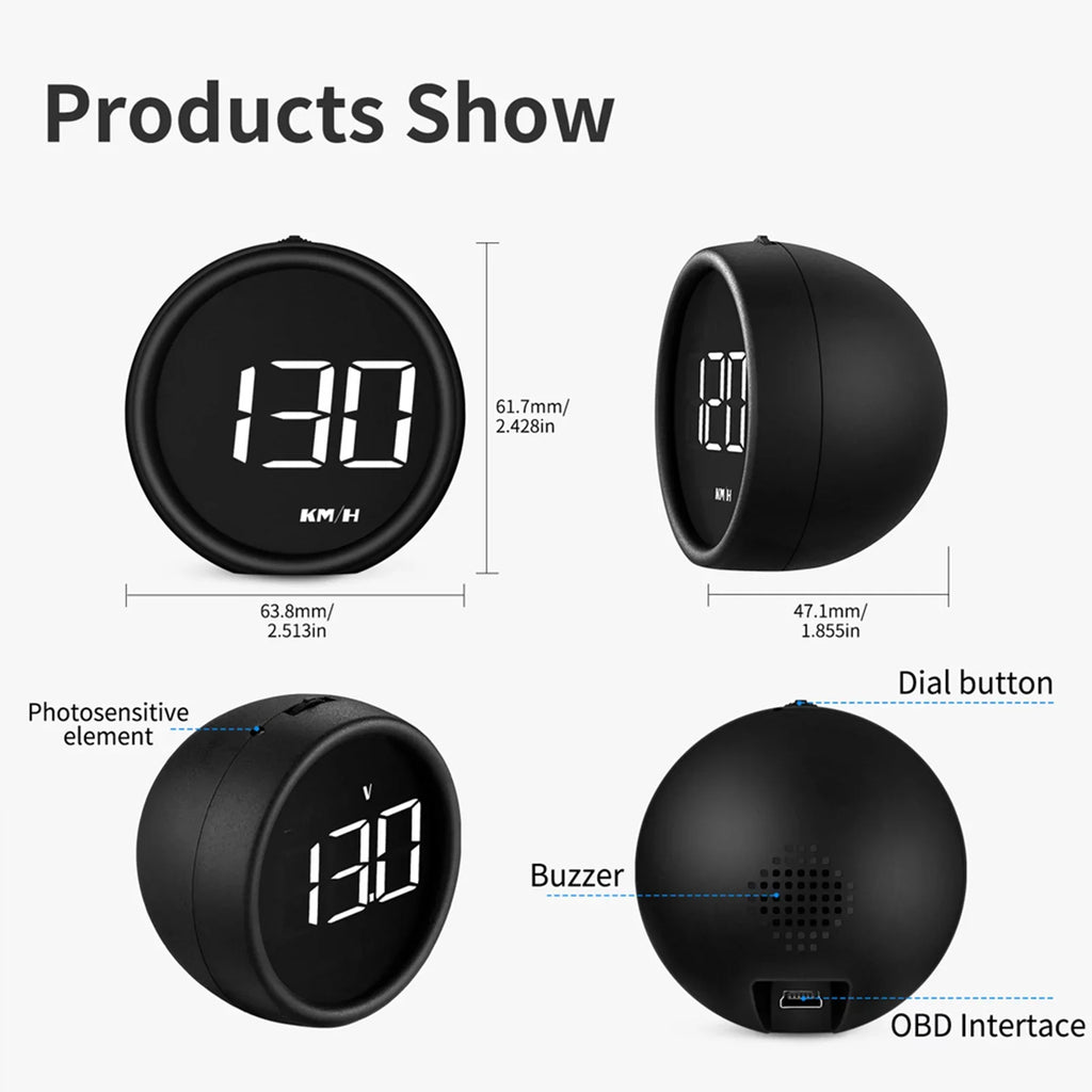 Head-Up Detector Driving Safe Diagnostic for Display HUD Car OBDII Moobody Speedometer