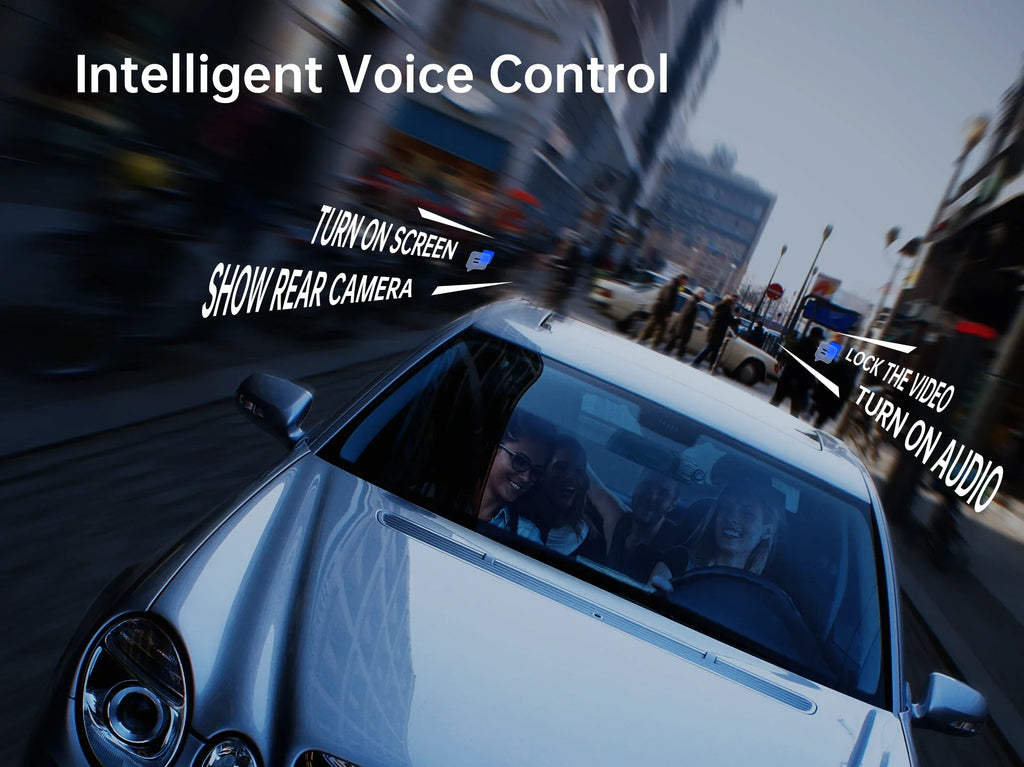 Dash Voice w/ADAS include Cam, Camera with Pelsee Mirror Parking 2.5K Vision, and Cars&Trucks, Free Rear for Mode, 24H Night Monitor Smart 10" Mirror Control, Assistant 32GB Driving BSD Card View