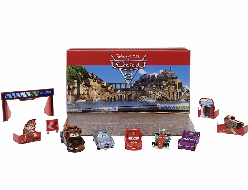 of & Collectible Vehicle Inspired Cars Gift Grand Pixar 5 Tool 2, Prix by Disney Kids Movie 2 from Cars 3 Set Up Ages Cart & & for Years World 5-Pack and Collection, Character Old Fans The The Cars