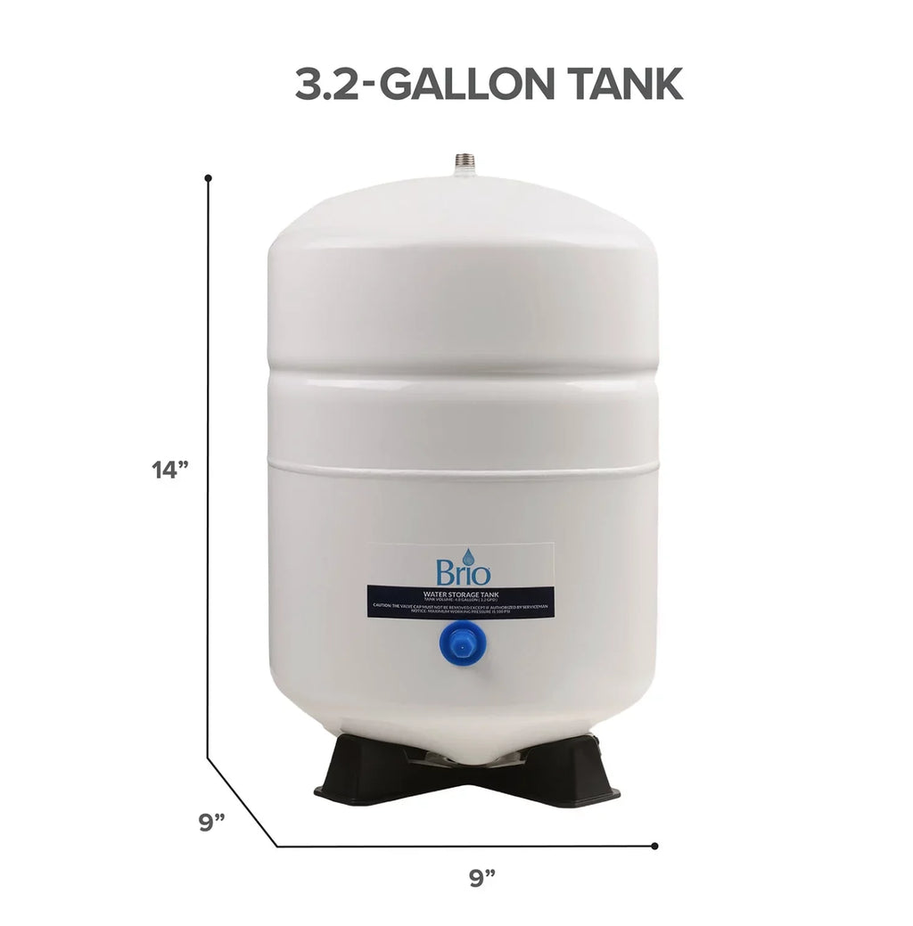 2.2 Tank Storage Osmosis + Water Valve Gallon | Reverse 3.2 Pressure RO-122- Tank Metal Gallon, Capacity