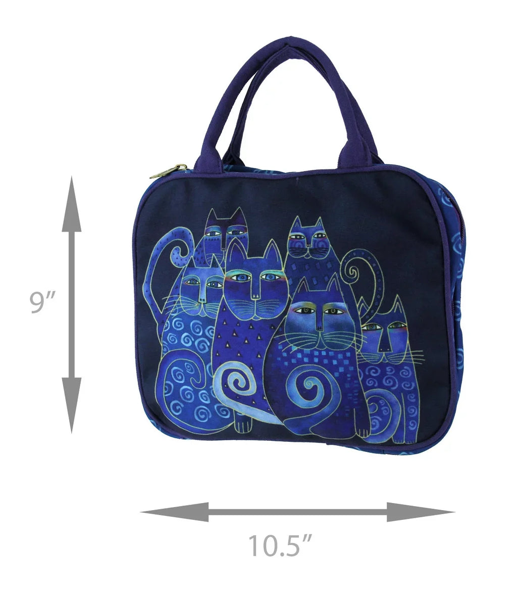 Tote Travel Burch Cats Cosmetic Indigo Laurel