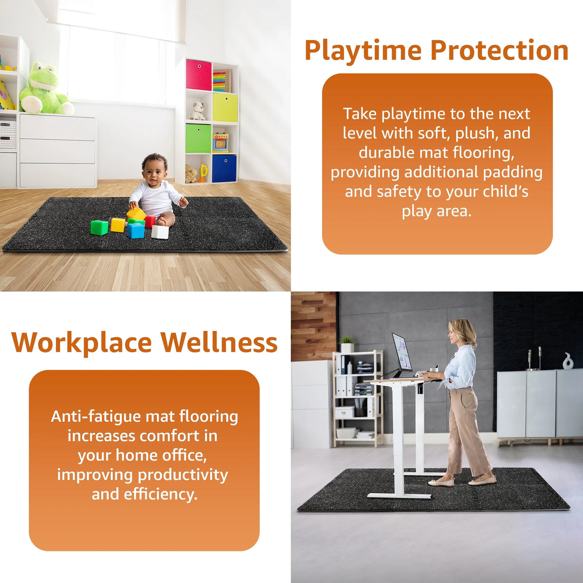 EVA Mat Foam Thick Density Fitness - Floor Sivan 12 Gym Home for Gym 1/2" Interlocking High Rubber Gym Flooring Top