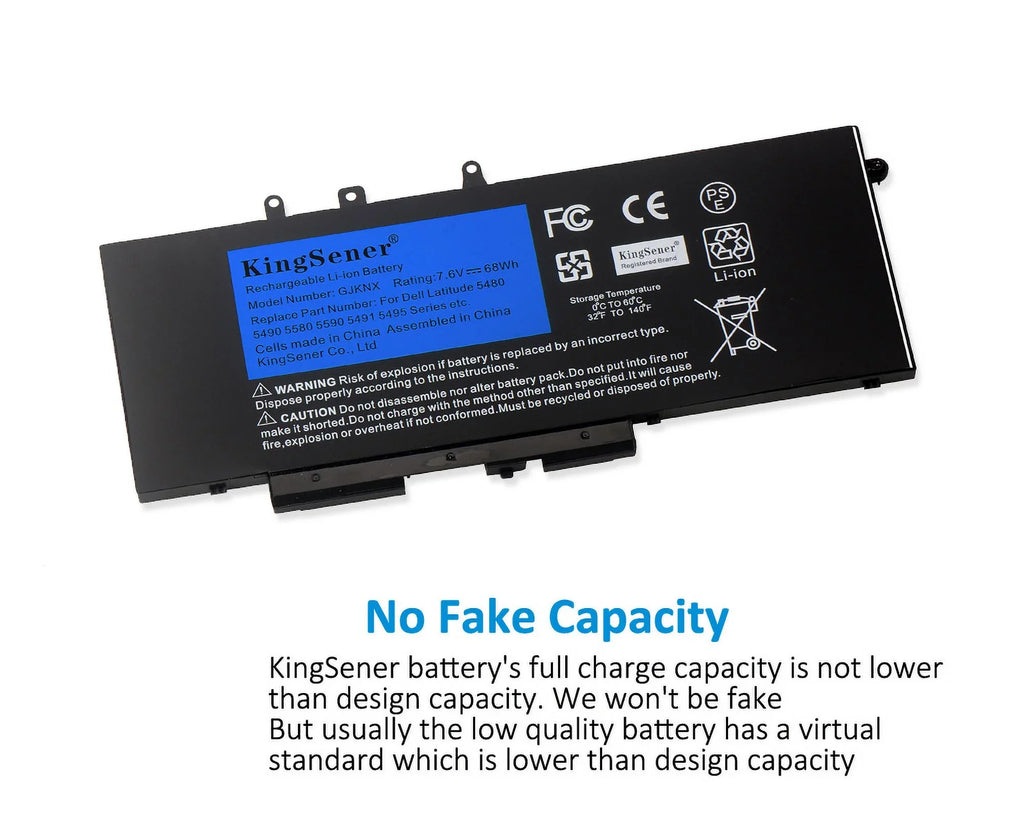 Battery Dell 5580 DELL For 5590 For 5490 GD1JP 5480 GJKNX Laptop Latitude Precision M3520 M3530 68WH 7.6V Kingsener