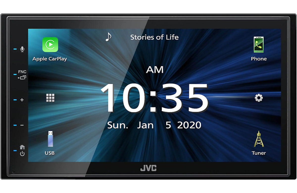 Monitor+Absolute CAM880 Phone fixed Camera JVC Rearview 6.75" w/ Magnet Touchscreen Multimedia KW-M56BT & Holder Receiver Digital