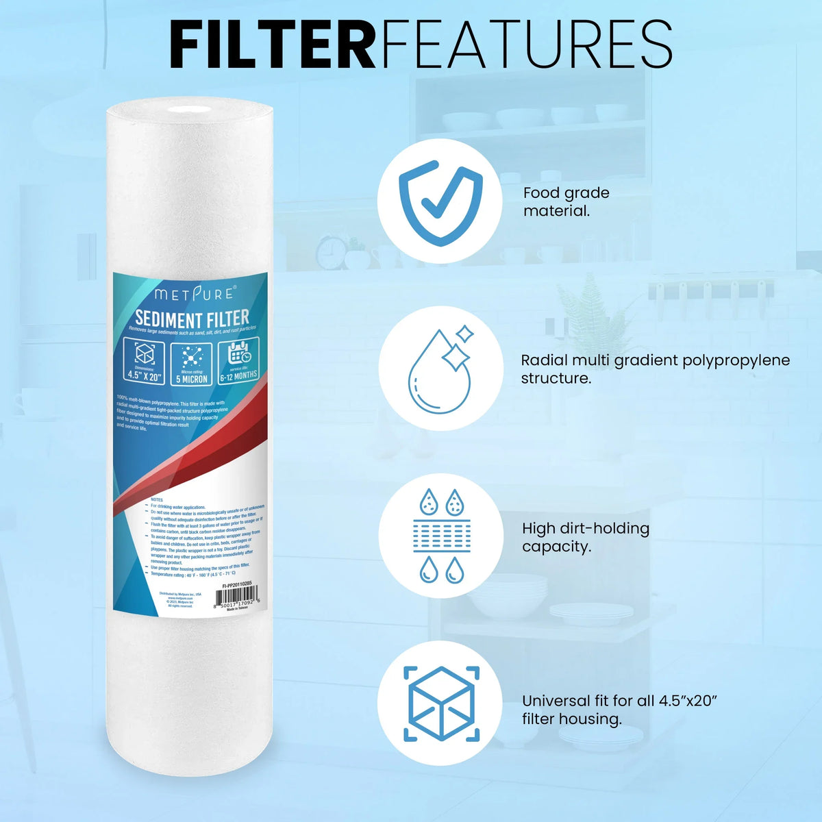 Series, - Melt-Blown Cartridge x DGD Water Hydronix, with and 5 House 4.5" Polypropylene Compatible Sediment Filter more. 20-inch Pentek Micron Pack Filter Water Whole Replacement. 2 20"