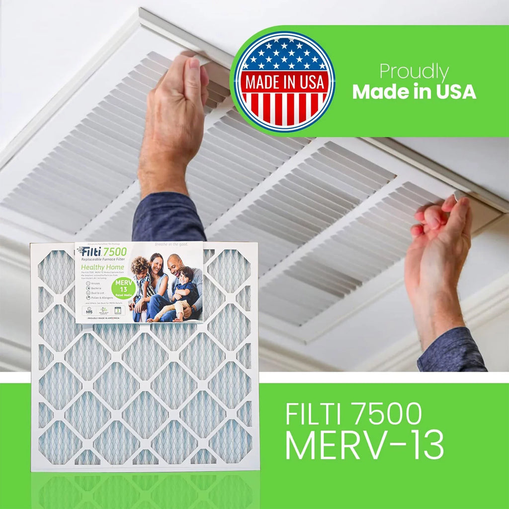 Home MERV HVAC Pleated 13 Filter 7500 Furnace Pack) Filti Air 20x20x2 (2