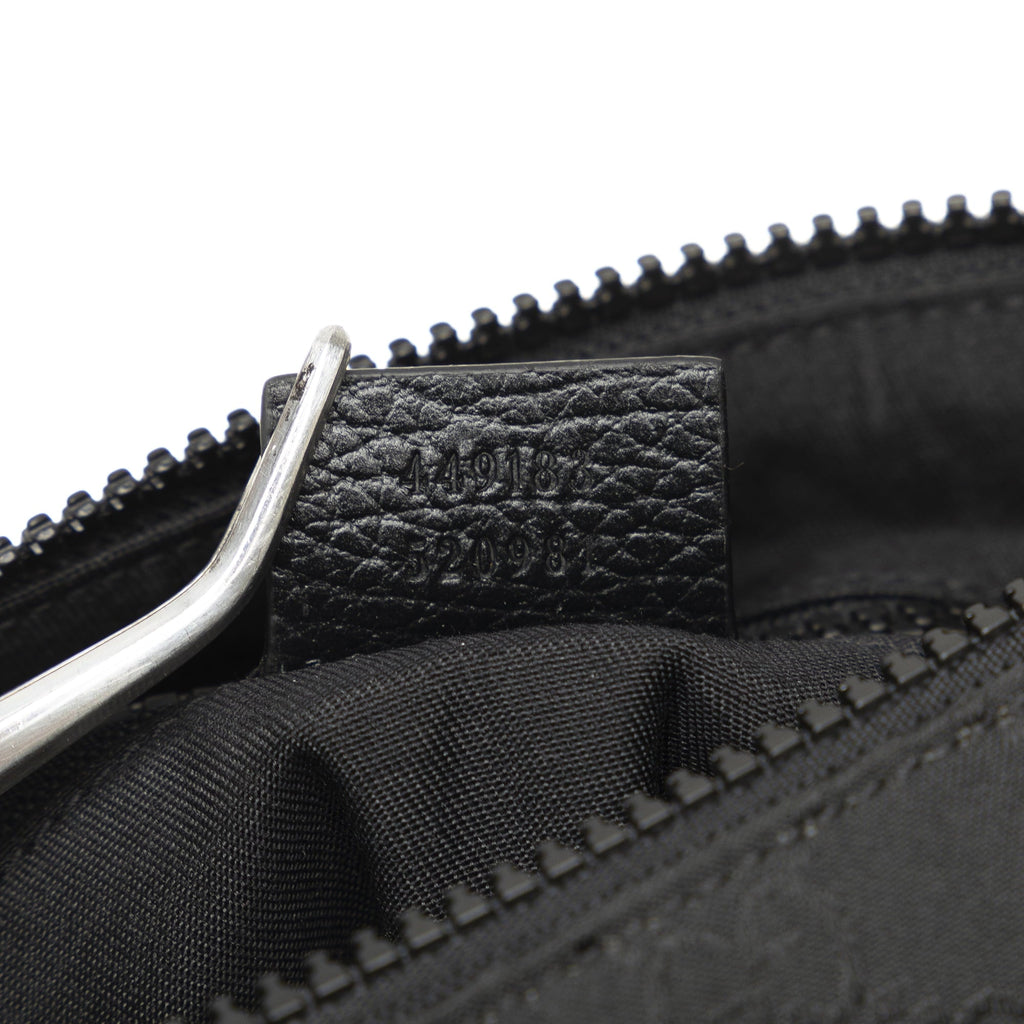Fabric GG (Good) Pre-Owned Authenticated Nylon Gucci Web Black Crossbody Bag Unisex Crossbody