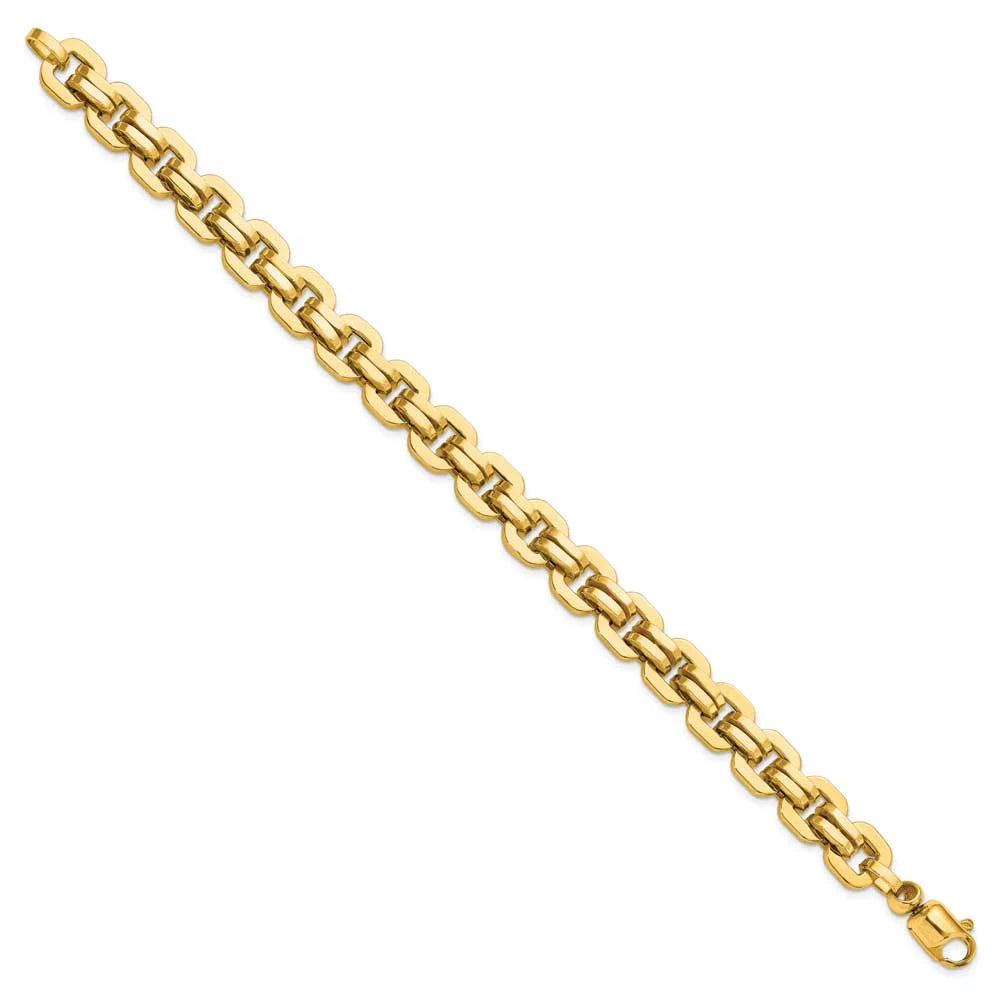 Bracelets Fancy 14k Link Yellow Gold Men's