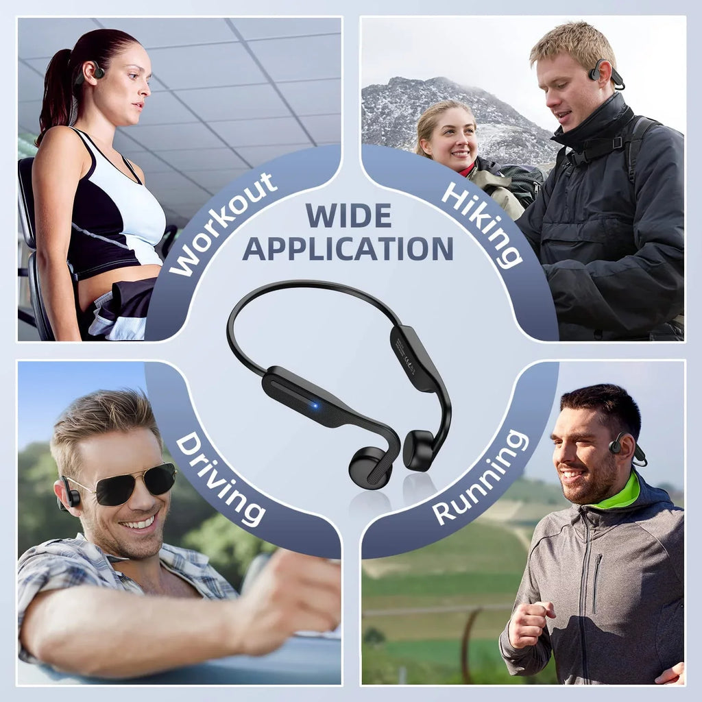 for Ear Running, 5.0 Cycling, Hiking, Driving Bone Bluetooth Open Headphones, Sports Resistant Conduction Wireless Headset Earphones, Headphones, Sweat