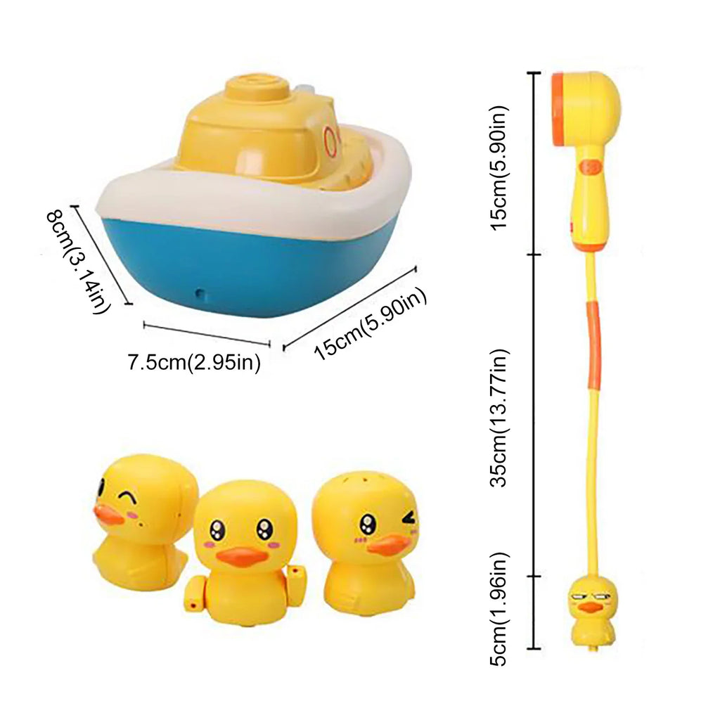 Revolving Ducks Kinds Water TOys, YHAIOGS Electric Shower of 3 Spray TOys, Ship Baby