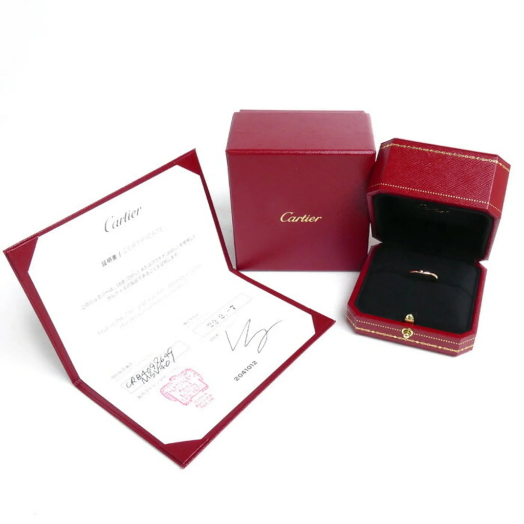 Size Ballerina 49 CARTIER Wedding Gold Pink Ring 3PD Women's Curve (Good) Pre-Owned 2.4g B4098649 Diamond K18PG 9