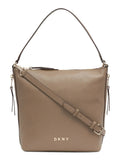 Purse DKNY Leather Hobo Adjustable Handbag Women's Strap Brown