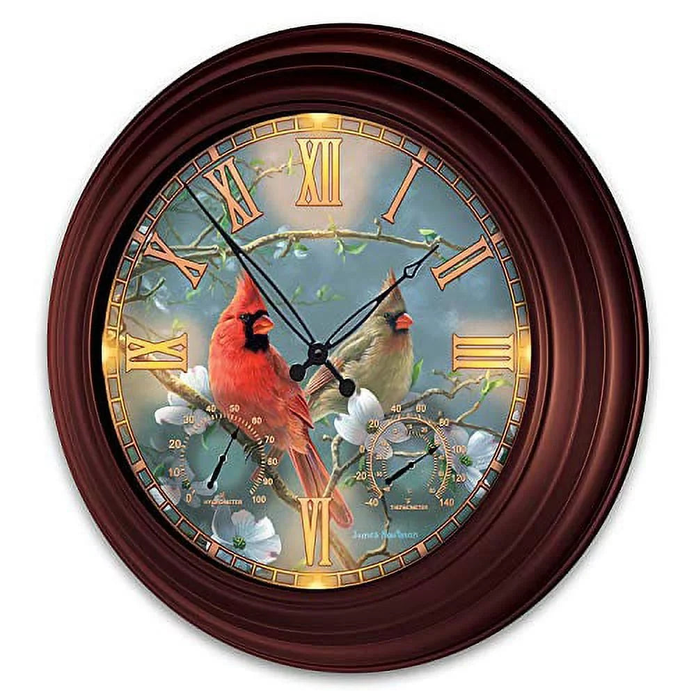 Illuminated Hautman Atomic by Wall Clock The Bradford Nature's Masterpiece James Cardinal-Themed Exchange