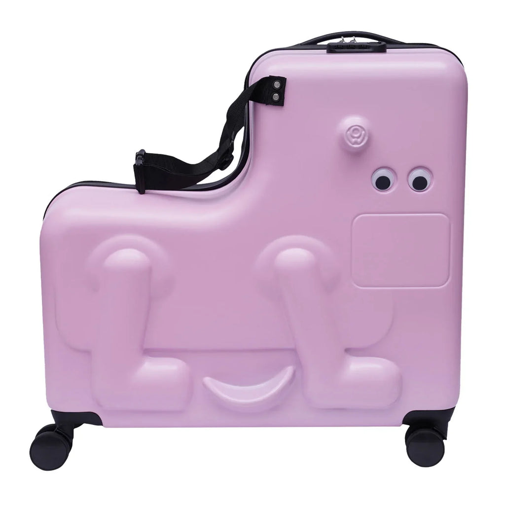 Waterproof Portable Travel Aged Suitcase 4-12 Ride-on 24" Luggage,ABS+PC Years(Pink) Wuzstar Kid's Universal Wheel