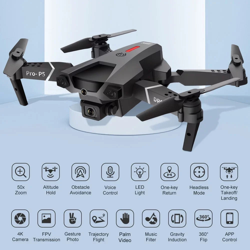 Gifts KROV 4K for Kids, Mini Camera 7 Toys Beginners Foldable 8 with Drone for Adults 10 Kids with 12 14 Old 11 years, 8 boys Toys Drone 3 13 10 Dual - for Ages and 9 Year Batteries
