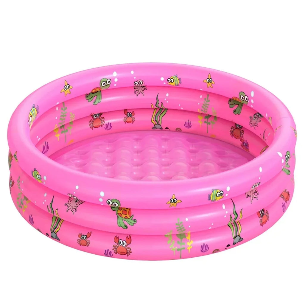 Padding Babies Rings Inflatable Family Kids,Toddler for Pool (Pink) Up for Baby 51"x13" Blow Outside 3 Pool Round Pool,Swimming PVC