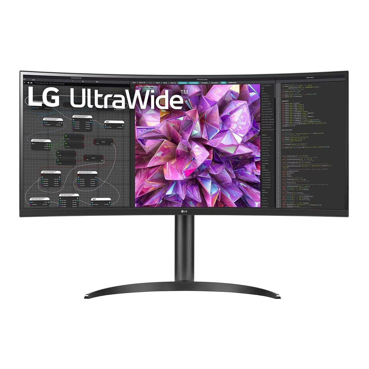 USB Type-C, 10 with 34-Inch Compatibility, and QHD Black Monitor IPS LG Computer 34WQ73A-B, Built-In Curved UltraWide HDR KVM,